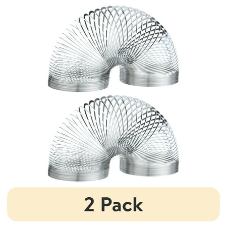 (2 pack) The Original Slinky Walking Spring Toy, Metal Slinky, Fidget Toys, Kids Toys for Ages 5 up