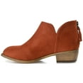 thumbnail image 2 of Journee Womens Livvy Back Heel Zip Stacked Heel Booties, Widths Available, 2 of 9