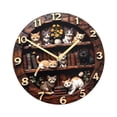 thumbnail image 1 of Reloj de pared colgante con diseño de gato, reloj decorativo de arte, ligero, funciona con pilas. SX3 30 cm, 1 of 9