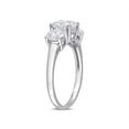 thumbnail image 3 of 2.25 Carat (ctw) Lab-Created Three-Stone Moissanite Engagement Ring in Sterling Silver, 3 of 4