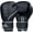 Black Silver, variant on MMA Sparring Pro Gloves, PU Leather, Martial Arts Mitts Suitable for Men Women, Kara Cage Fighting, Combat Sports Training, Muay Thai, Punching Bag and Kickboxing Golden 10oz