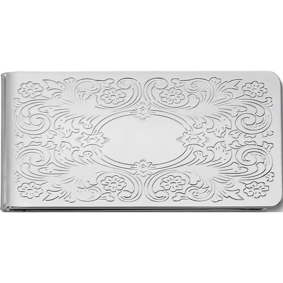 Fashion Silver-Tone Money Clip (3.5 X 2.5) Made In China gm2722