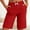 Red, variant on Byworldtasic Womens Bermuda Shorts Athletic Gym Wide Leg Knee Length Summer Elastic Waisted Pajama Pants with Pocket