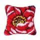 thumbnail image 1 of Jumpingount Hook Rug Kit DIY Embroidery Cushion Mat 1 Needlework Pillow Bolsas de mensajero y de hombro Flor roja 43x43cm, 1 of 1
