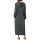 thumbnail image 3 of INSPIRE CHIC Bata de Noche con Cremallera para Mujeres, Bata Larga de Manga Larga con Capucha, Ropa de Casa con Bolsillos, Gris Profundo, 3 of 6
