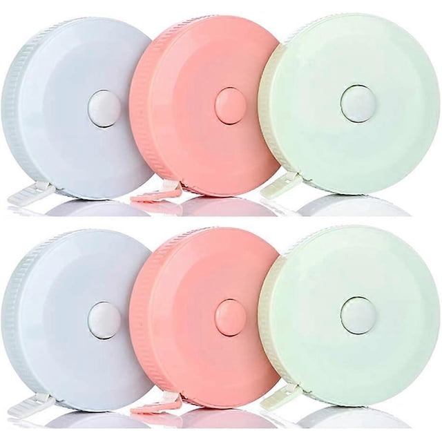 Paquete de 6 cintas métricas retráctiles para coser