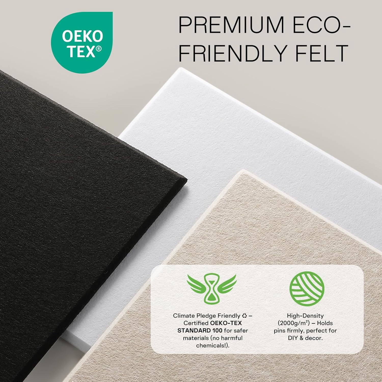 Large Felt Bulletin Board 36" x 24", Cork Board Alternative, 6 Pack Black Felt Wall Tiles with Push Pins, Cork Boards for Walls Pin Board for Office & HomePanels