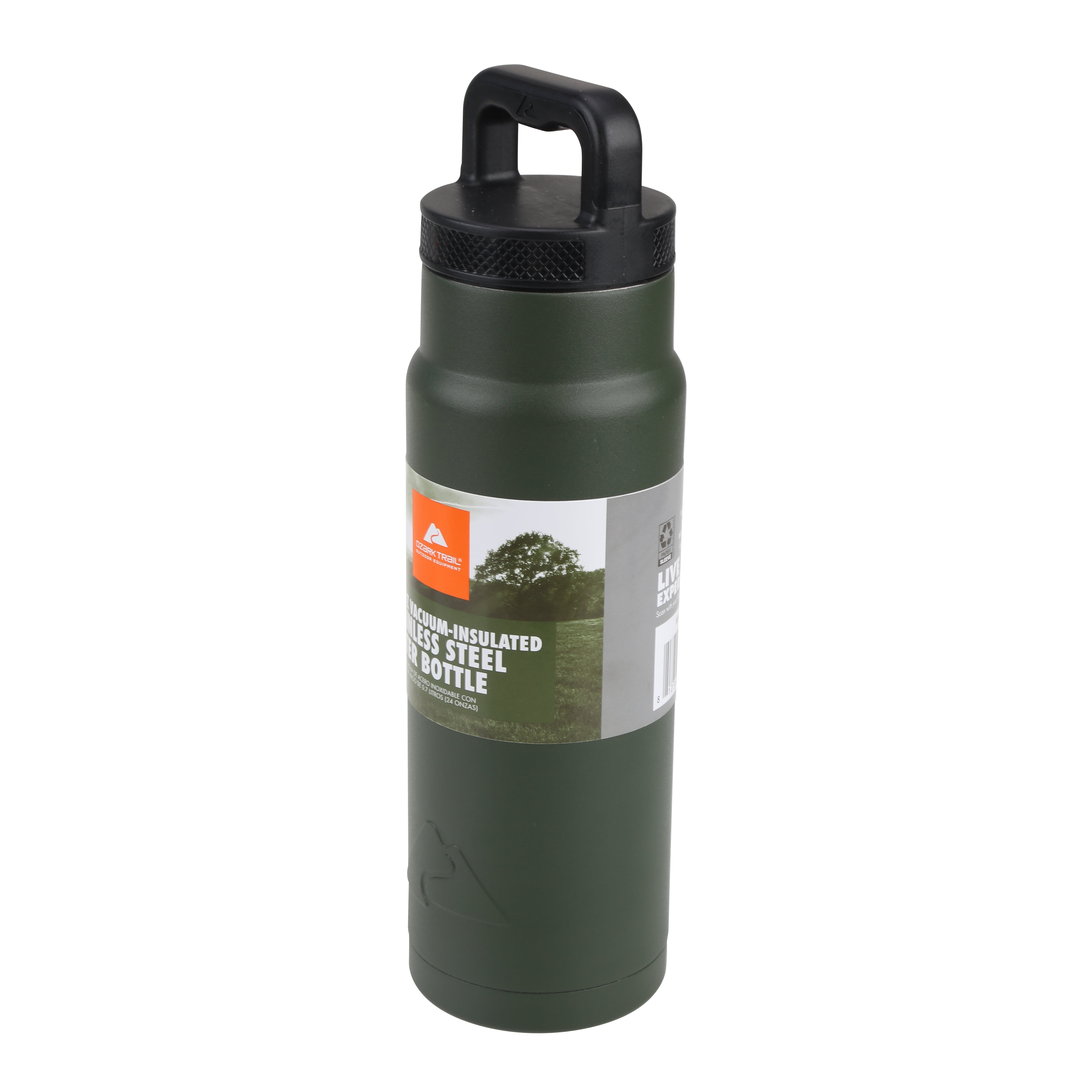 Redwood National & State Parks Map 24oz Water Bottle - Green
