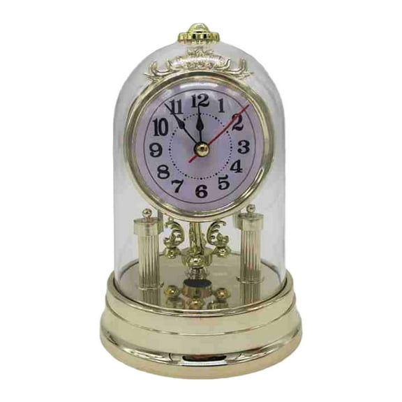 BYNNIX Antique Clock Quiet Table Clock European Retro Bedroom Desktops Mantel Clock Farmhouses Clock Home Decorations