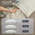 thumbnail image 2 of Adjustable Bed Pillows for Sleeping, Shredded Memory Foam Pillows with 200g Extra Filling, Breathable Back Stomach and Side Sleeper Pillow with Washable Pillowcase-King Size (20"x 36"), 2 of 6