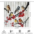 thumbnail image 4 of RKSupls Winter Birds on Berry Branch Shower Curtain, Valentine's Day Waterproof Shower Curtain with Hooks for Home Bathtub Bathroom Decor Washable Fabric Curtains,213x180cm, 4 of 5