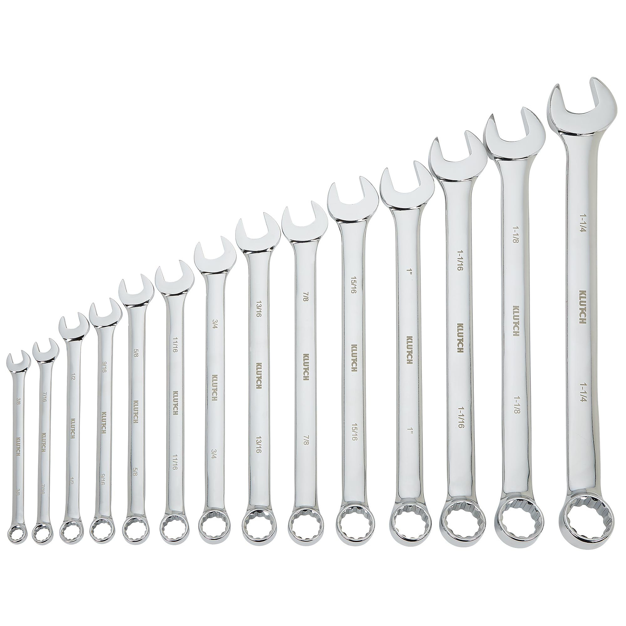 Klutch 14-Pc. Extra-Long SAE Combination Wrench Set, Model# 34691 A