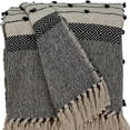 thumbnail image 5 of Parkland Collection Alia Eclectic Beige 52" x 67" WOVEN HANDLOOM Throw, 5 of 6