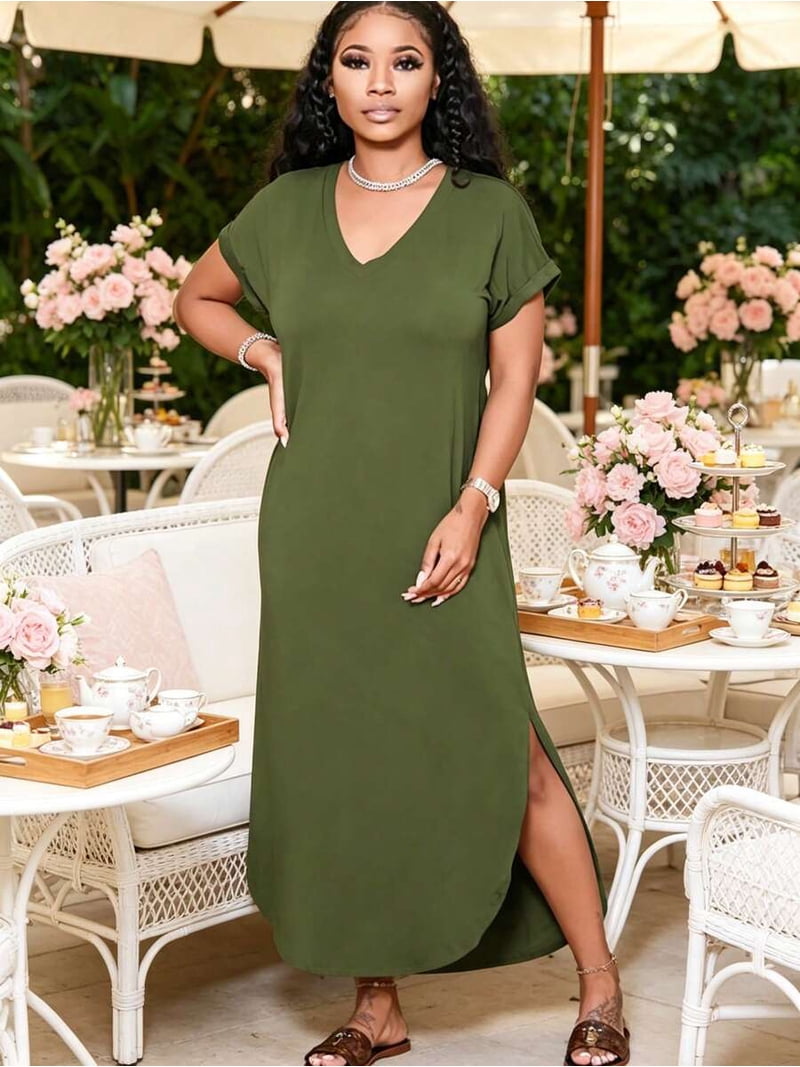 comfortable midi dresses The Dress in Everyday Cotton Purchase Type:Rent Lightweight with a comfortable H23108 Long Sleeve Macys Womens
