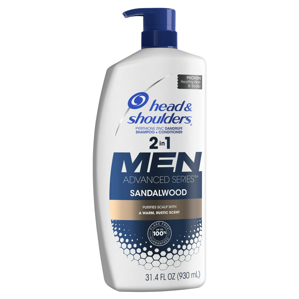 Head and Shoulders Dandruff 2 in 1 Shampoo, Sandalwood, 31.4 oz