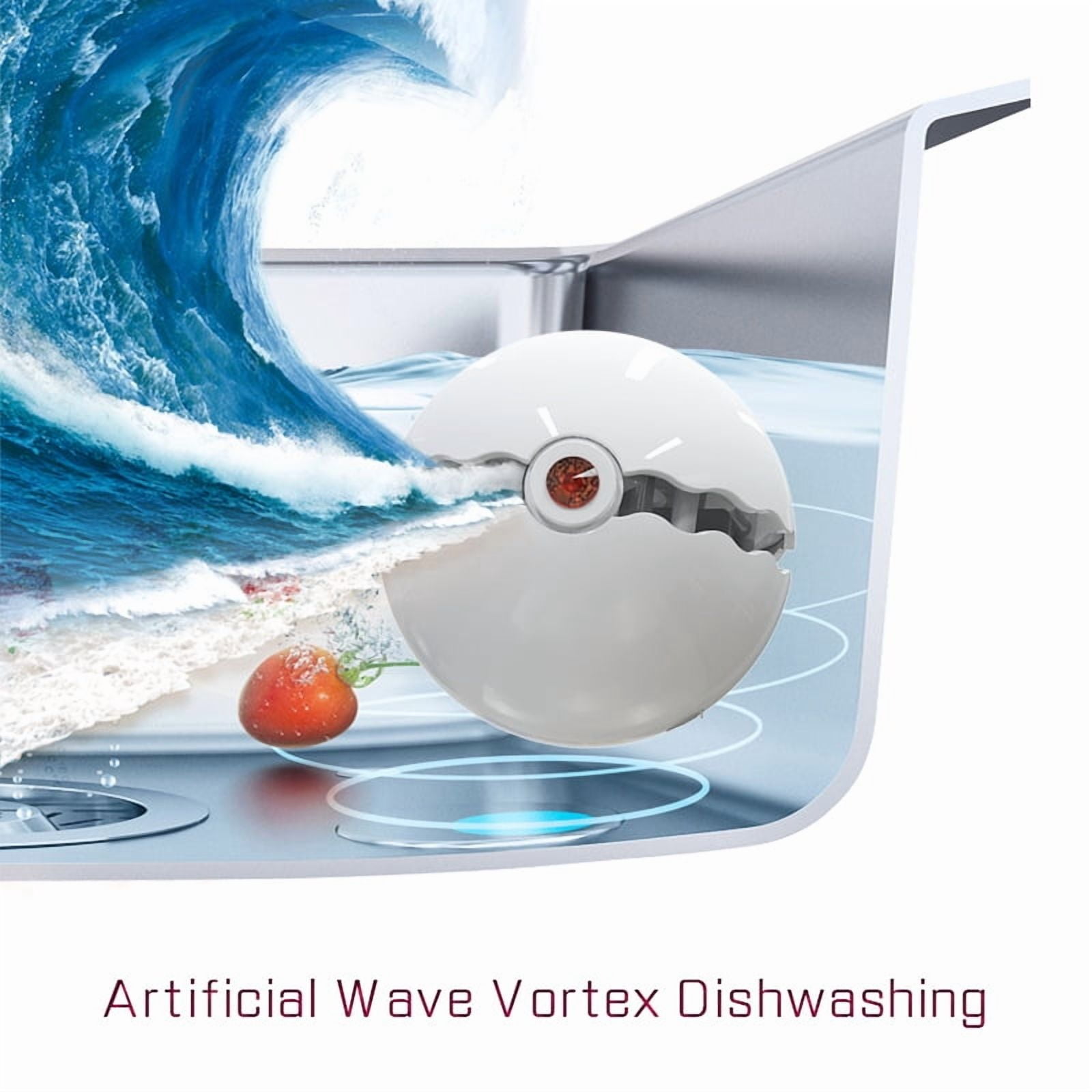 Portable Ultrasonic Dishwasher, Mini Countertop Dishwashing Machine for Sinks, A Compact and Water-Saving Solution for Apartments, RVs, and Camping
