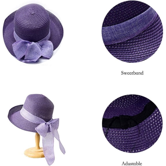 Women Floppy Sun Hats Fashionable Summer Wide Brim Cap BeachStraw Hat UV Protect UPF50 Travel Packable Beach Island