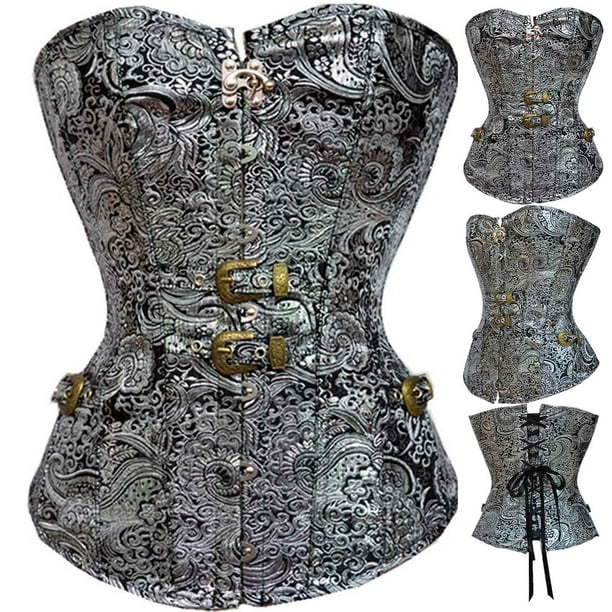 Camisola moldeadora de cintura con encaje y lazo sin espalda con estampado de flores para mujer, top de poliéster