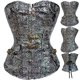 thumbnail image 1 of Camisola moldeadora de cintura con encaje y lazo sin espalda con estampado de flores para mujer, top de poliéster, 1 of 5