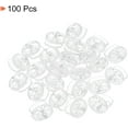 thumbnail image 3 of 0.7x0.8" Cord Locks, 100 Pack Double Hole Spring End Toggle Stopper for Drawstring Bag Shoelaces, Clear, 3 of 5