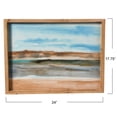 thumbnail image 2 of Creative Co-Op Abstract Watercolor Landscape Print with Rustic Wood Frame, 2 of 6