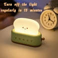 thumbnail image 5 of Toaster Night Light, Cute LED Bedside Lamp with Sleep Timer and Adjustable Brightness, Portable Rechargeable Desk Lamp for Bedroom, Living Room, Childs, Girls and Gift Decor, 5 of 9