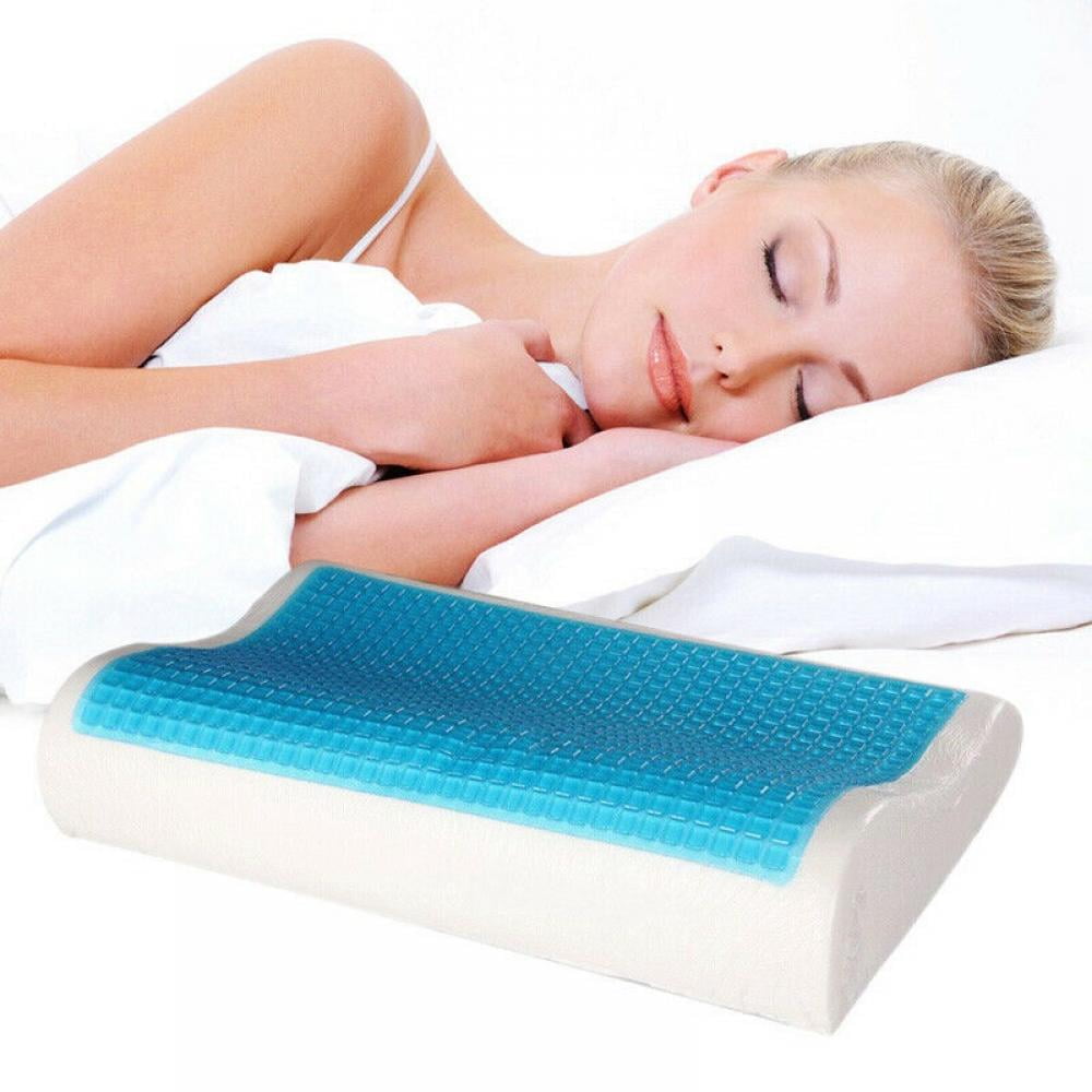 Medium Firm Memory Foam Pillow for Side Back Sleep wavveUziz Cooling Gel Pillow 
