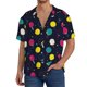 thumbnail image 1 of Fotbe Colorful Ping Pong Rackets Camisa Estampada de Manga Corta para Hombre, Casual de Verano, Estilo Playero, Sin Arrugas-Large, 1 of 5