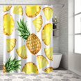 thumbnail image 3 of Shower Curtain Pineapple Fruit Shower Curtains for Bathroom Decor Yellow Green Shower Curtain Sets with Hooks Waterproof Fabric Bath Curtain Standard 72" X 72", 3 of 6
