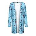 thumbnail image 5 of Pompotops Chemisier Décontracté à Manches Longues Imprimé pour Femmes avec Poche Cardigan Liquidation, 5 of 5