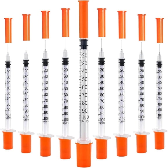 40 PACK U-100 Disposable Syringes 1ml/cc, 30G 5/16" (8mm), Individually Wrapped for Precision, Hygiene, and Safe Use