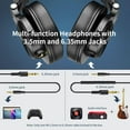 thumbnail image 4 of OneOdio Over-Ear Wired Headphones Corded Headphones with Dual Plugs Hi-Res Stereo Sound & Mic Long Cords for Laptop TV Computer-A71 Black, 4 of 9