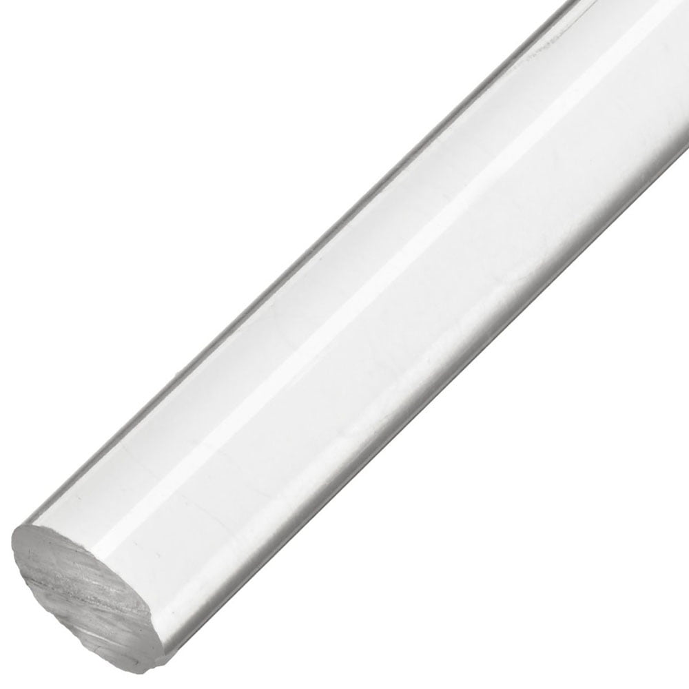 SOLID OPAQUE WHITE ACRYLIC PLEXIGLASS LUCITE ROD 1” DIAMETER 24” INCH LONG clear