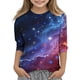 thumbnail image 2 of Blusas y camisas de cuello redondo y manga larga para niños de 3 a 12 años, lindas y divertidas camisetas de cuello redondo y manga 3/4, camisetas para niños., 2 of 8