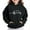 Black, variant on Bnwani Hoodies Girls Long Sleeve Oversized Fleece Sweatshirt Cute Plain Tops Pullover