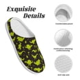 thumbnail image 5 of Kdxio Cute Cartoon Dinosaurs Green Silhouette Pattern Women's Men's Slippers Plush Slip-On House Slipper for Winter Indoor Soft Cushion Non-slip Fluffy Slides Slippers-46/47, 5 of 7