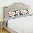 thumbnail image 3 of Yayeee Pillowcase King Size Set of 2 Satin Wrinkle Resistant Pillow Case, Black Retro Flower, 3 of 7