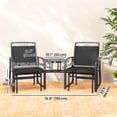 thumbnail image 3 of Outsunny Outdoor Glider Bench with Coffee Table, Black, 3 of 10