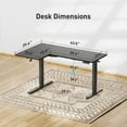 thumbnail image 7 of CHITOOMA L-Shaped Electric Standing Desk with Cable Tray, 63″ x 40″ Dual Motor Height Adjustable Sit to Stand Computer Desk with 3 Preset Heights, 2 Hooks for Home Office, Black, 7 of 7