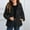 Black, variant on Abomasnow Women's Puffer Jacket Lightweight Long Sleeve Zip Up Quilted Jacket Winter Drawstring Hooded Warm Coat Outerwear M-2XL