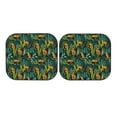 thumbnail image 3 of Uemuo Jungle Leopard Yellow Printed 2 PCS Car Windshield Sun Shade, Auto Sun Heat and UV Rays Blocker, Foldable Automotive Front Window Sunshade Protector, 3 of 7