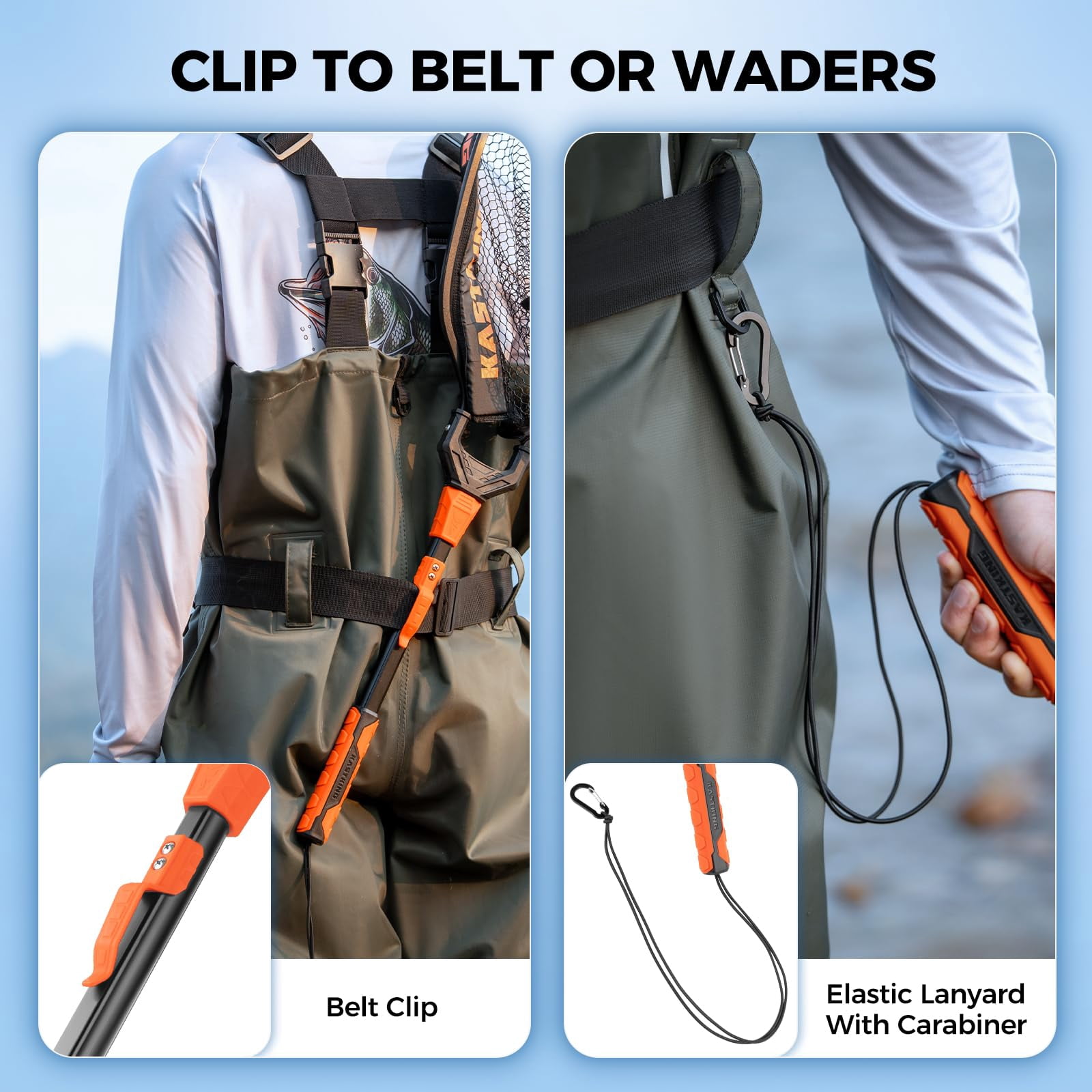 Titanet Fishing Net  Durable Aluminum Handle Non-slip Hi-vis Grip Compact Bag & Lanyard Ideal For Kayak Lake Fly Or River 2 Options