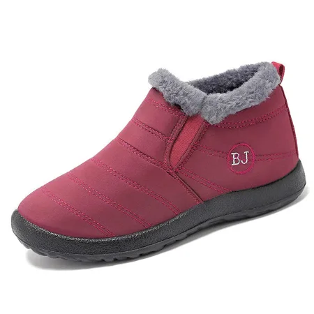 

Women‘s Comfortable Winter Thermal Slip On Snow Boots Warm Plush Flat Short Boots Women‘s Footwear