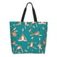 thumbnail image 1 of Balery Giraffes Doing Various Yoga Bolsa Tote Estilo Estético con Cremalleras, Bolsa de Hombro, Bolsa de Compras Grande y Plegable, 1 of 8