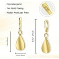 thumbnail image 4 of JUSIP 925 Sterling Silver Teardrop Dangle Earrings for Women Leverback Drop Dangle Earrings Jewelry Hypoallergenic Sterling Silver Teardrop Earring for Women Gifts, 4 of 12