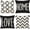 Black, variant on YCOLL Farmhouse Pillow Covers 18x18 Set of 4 Throw Pillow Covers Rustic Linen Decorative Pillows Square Cushion Covers for Couch Sofa Bedroom Home Decor