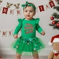 thumbnail image 2 of Vividxx Baby Girl Clothes Set Christmas Baby Girls Outfits Long Sleeve Romper Skirt Hair Accessories Set Holiday Party Dress Toddler Winter Clothes 1-3 Months, 2 of 5