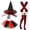 Red, variant on Halloween Witch Costumes for Women Witch Hat Tutu Skirt Striped Knee High Socks Arm Warmers Set