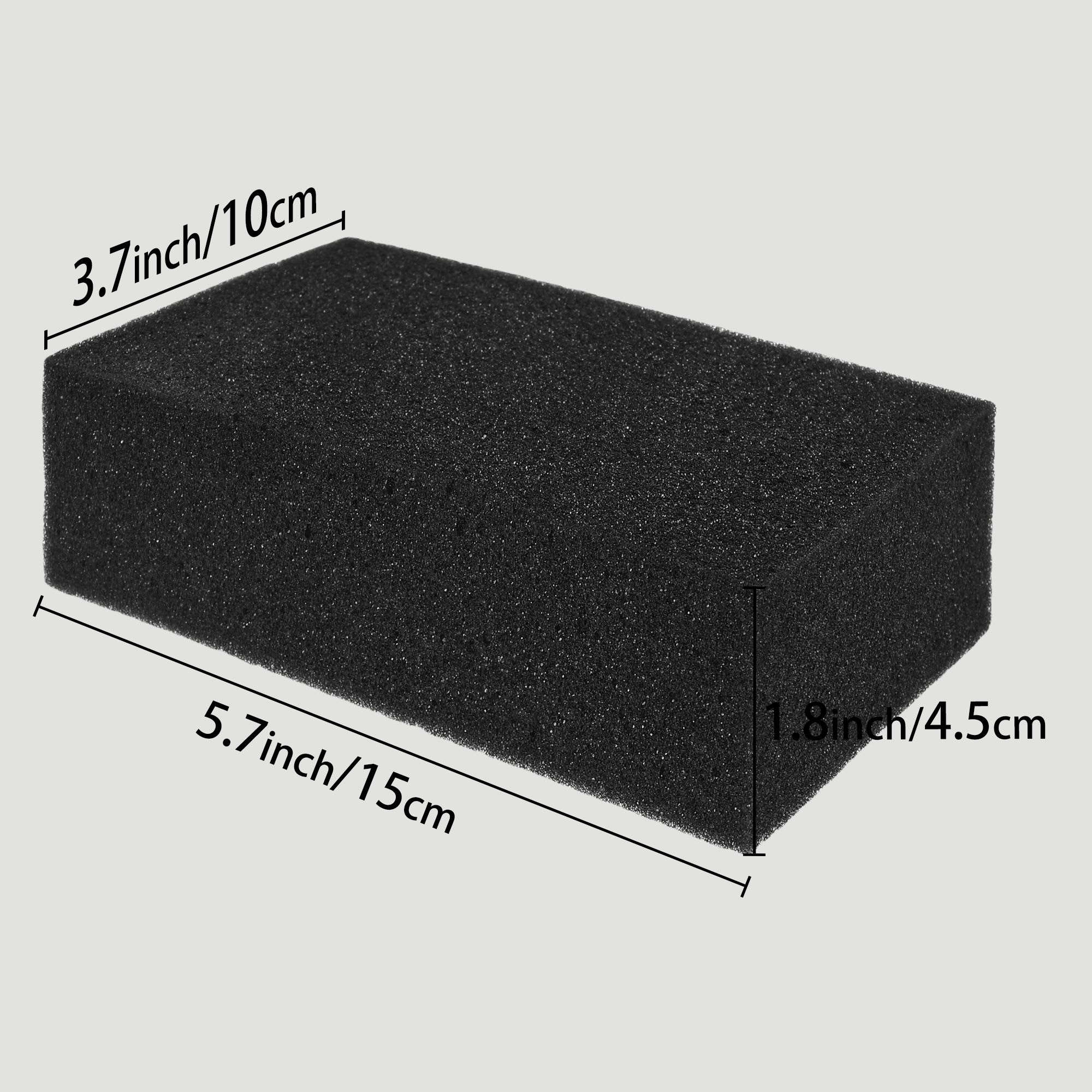 Unique Bargains Sponges Cleaning Kitchen Sponge Non Scratch Sponges Black 5.7"x3.7"x1.8"