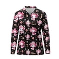 thumbnail image 4 of Yuyamidu Cute Axolotl Womens Golf Shirt Zip Up Collared Shirts Candy Canes Long Sleeve Tennis Athletic Top for Women Christmas Golf Activewear Clothes Size 2XL, 4 of 8
